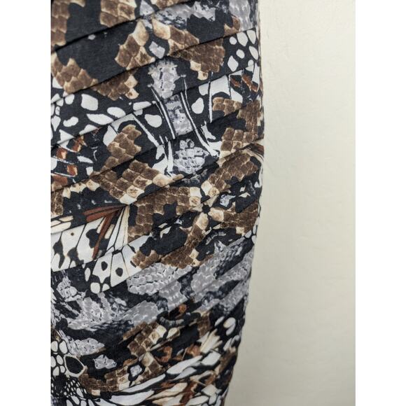 Torn by Ronny Kobo Sleeveless Midi Length Bodycon Dress butterfly print - Picture 7 of 9